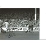 Football Stuart Pearson 10x8 Signed B/W Photo Pictured In Action For West Ham United. Good