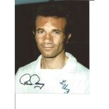 Football Paul Reaney 10x8 Signed Colour Photo Pictured In Leeds United Kit. Good Condition. All