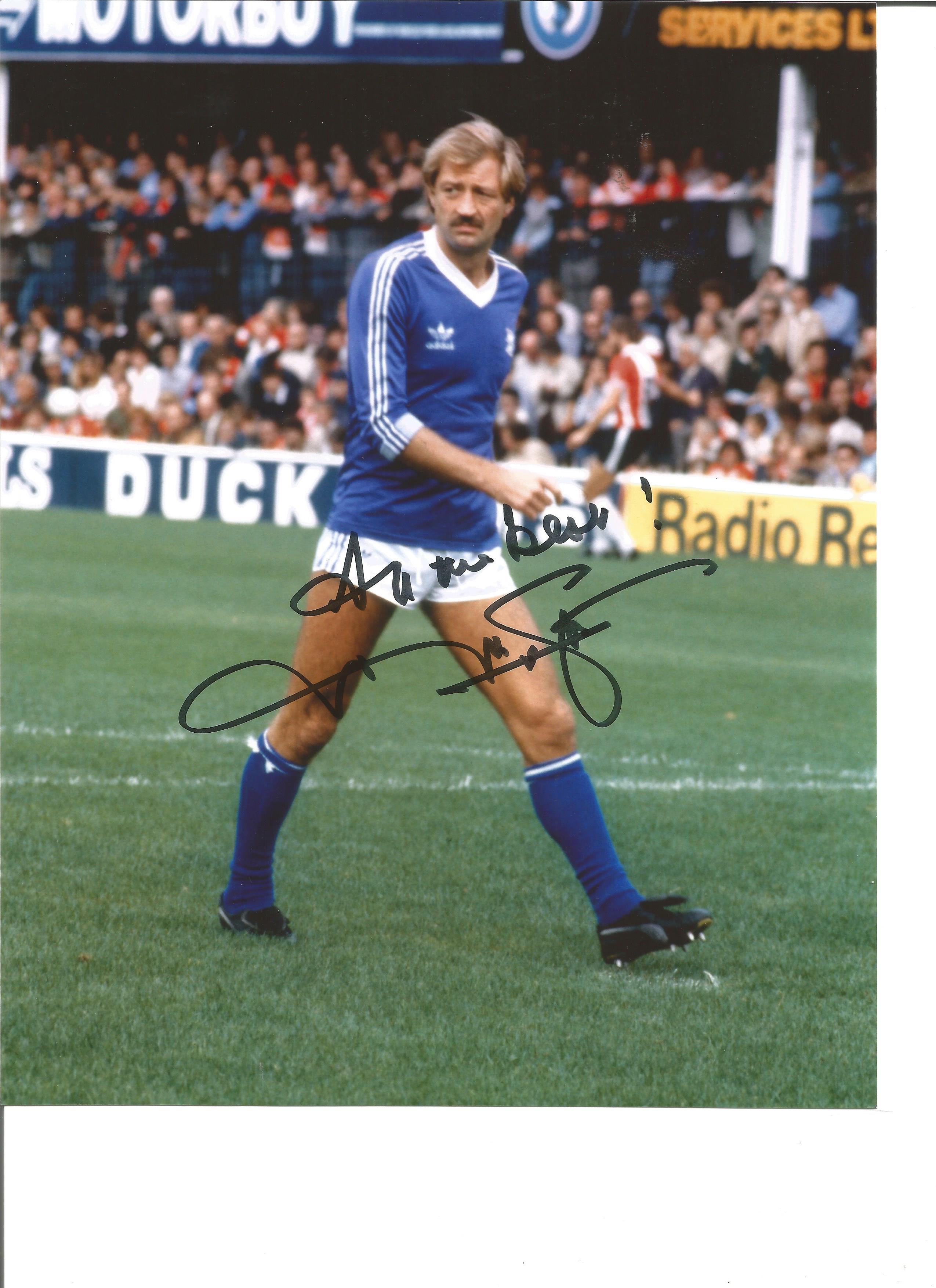 Football Frank Worthington 10x8 Signed Colour Photo Pictured In Action For Birmingham City. Good