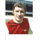 Football Terry Neil 10x8 Signed Colour Photo Pictured In His Playing Days With Arsenal. Good