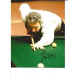 Snooker John Virgo 10x8 Signed Colour Photo Pictured In Action At The World Championships. Good