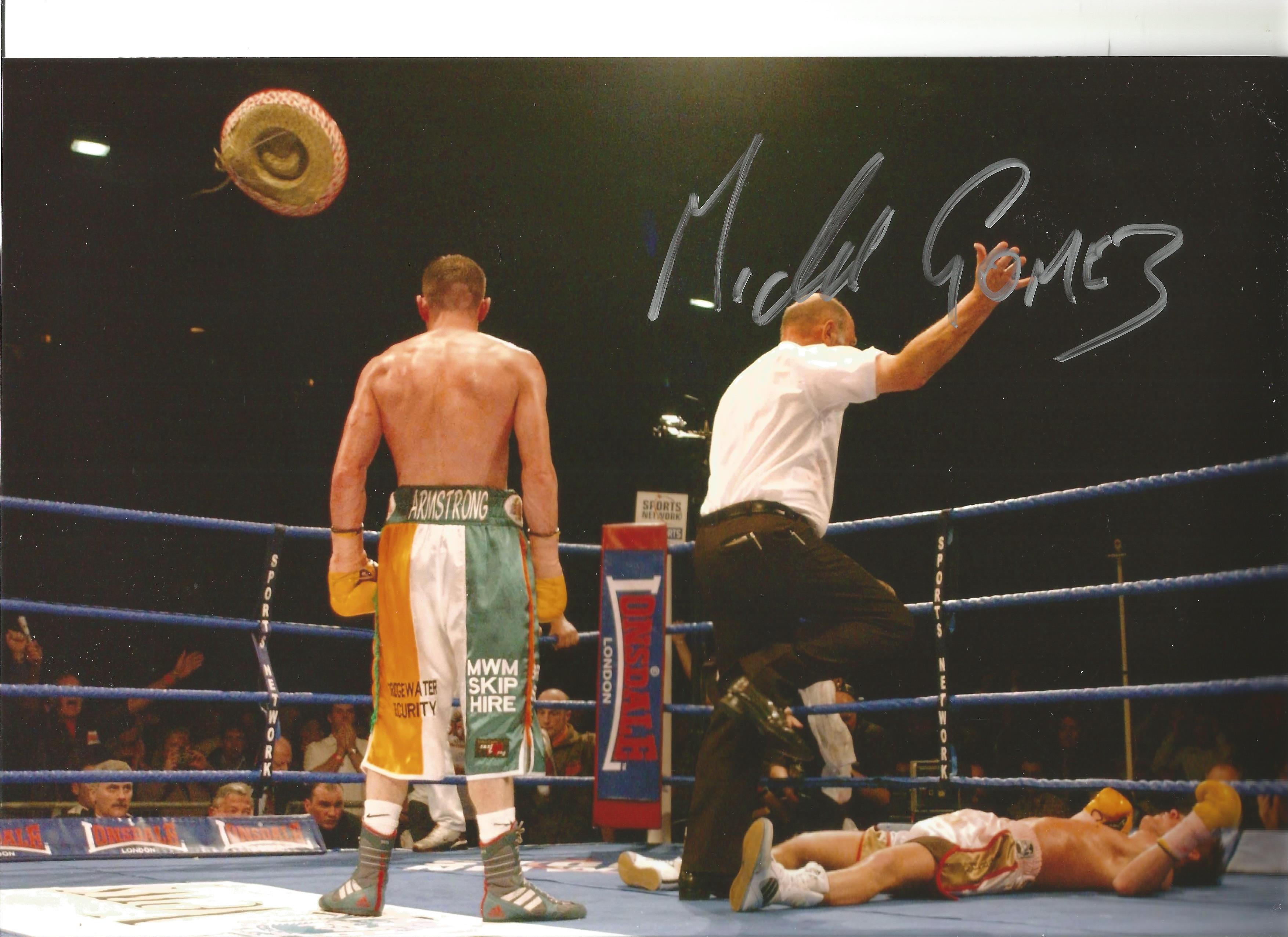 Boxing Michael Gomez 12x8 Signed Colour Photo Pictured In Action During One Of His Fights. Good