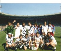 Football West Ham 1980 FA Cup 10x8 Colour Photo Signed By 8 Of The Hammers Winning Side Includes