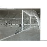 Football Jim Montgomery 10x8 Signed B/W Photo Pictured Making The Iconic Save For Sunderland Against