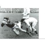 Rugby Union Jpr Williams 10x8 Signed B/W Photo Pictured In Action For Wales Against England. Good