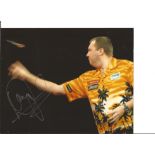 Darts Wayne Hawaii 501 Mardle 10x8 Signed Colour Photo Pictured In Action