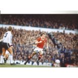 Football Sammy Mcilroy 10x8 Signed colour Photo Pictured In Action For Manchester United. Good