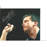 Darts Keith Deller 10x8 Signed Colour Photo Pictured In Action. Good Condition. All autographs are