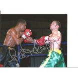 Boxing Steve Robinson 10x8 Signed Colour Photo Pictured During One Of His World Title Fights. Good