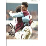 Football Steve Jones 10x8 Signed Colour Photo Pictured Celebrating While Playing For West Ham