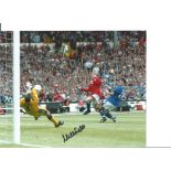 Football Neville Southall 10x8 Signed Colour Photo Pictured Playing For Everton In The FA Cup Final.