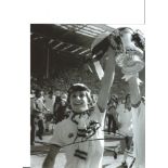 Football Geoff Pike 10x8 Signed B/W Photo Pictured Celebrating After West Ham Winning The 1980 FA