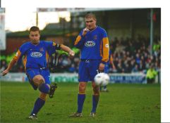Football Nigel Jemson 12x8 Signed Colour Photo Pictured In Action For Shrewsbury Town