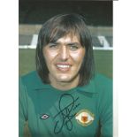 Football Jimmy Rimmer 12x8 Signed Colour Photo Pictured During His Time With Manchester United. Good