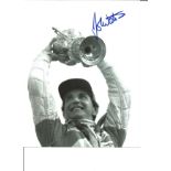 Motor Racing John Watson 10x8 Signed B/W Photo . Good Condition. All autographs are genuine hand