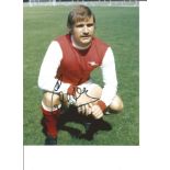 Football Eddie Kelly 10x8 Signed Colour Photo Pictured In Arsenal Kit. Good Condition. All