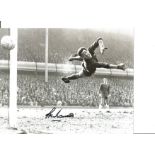 Football Peter Bonetti 10x8 Signed Black And White Photo Pictured In Action For Chelsea. Good