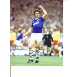 Football Kevin Ratcliffe 10x8 Signed Colour Photo Pictured Celebrating While Playing For Everton.