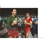 Football Bruce Grobbelaar 10x8 Signed Colour Photo Pictured Celebrating With The European Cup