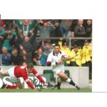 Rugby Union Rory Underwood 10x8 Signed Colour Photo Pictured In Action For England Against Wales.