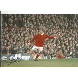 Football Sammy Mcilroy 10x8 Signed colour Photo Pictured In Action For Manchester United. Good