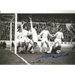 Football Garry Sprake 12x8 Signed B/W Photo Pictured In Action For Leeds United