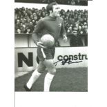 Football Ron Chopper Harris 10x8 Signed B/W Photo Pictured Running Out For Chelsea. Good