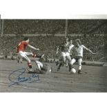 Football Sammy Mcilroy 10x8 Signed colour Photo Pictured In Action For Manchester United. Good