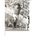 Football Mickey Thomas 12x8 Signed Colour Photo Pictured In Action For Wales Against England