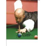 Peter Ebdon 10x8 Signed Colour Photo Pictured In Action At The World Championship. Good Condition.