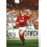 Football Nigel Jemson 12x8 Signed Colour Photo Pictured Playing For Nottingham Forest. Good