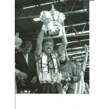 Football Brian Kilcline 10x8 Signed B/W Photo Pictured Lifting The FA Cup For Coventry City. Good