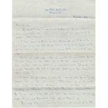 Sir Owen Wansbrough-Jones The Chief Scientist at the time hand written letter 1959 personal letter