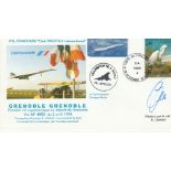 Air France Concorde cover flown on first flight 1995 Grenoble signed by Edouard Chemel. He joined