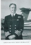 WW2 Capt Eric Winkle Brown DSC AFC signed 7 x 5 inch b/w photo in Navy Uniform in later years.