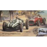 Formula 1 Jack Brabham and Tony Brooks signed 2000, 1959 Cooper Climax Monte Carlo GP Cover. Good