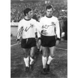 Franz Beckenbauer and Gerd Muller Germany Signed 16 x 12 inch football photo. Good Condition. All