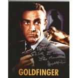 Shirley Eaton signed James Bond Goldfinger colour 10 x 8 inch photo, rare she has added screen