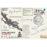 Dambusters Rare multiple signed Avro Lancaster SC36 cover. 6WW2 617 Sqn RAF Raid veterans autographs