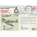 WW2 Uboat commanders multiple signed RAF 349 sqn Spitfire cover. Signed by Admiral Karl Donitz, Capt