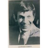 Leonard Nimoy signed unusual 8 x 6 inch b/w portrait photo. Good Condition. All autographs are