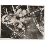 WW2 617 sqn Kembs Dam raid original unsigned press photo showing a 12000 pound bomb bursting on