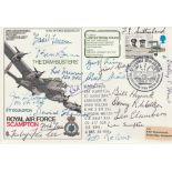 Dambusters Rare multiple signed Avro Lancaster SC36 cover. 18 WW2 617 Sqn RAF Raid veterans