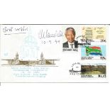 Nelson Mandella signed 1994 South African FDC with COA from Autografica. Good Condition. All