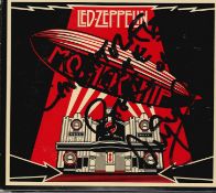 Led Zeppelin signed Mothership DVD signed by Robert Plant, Jimmy Page, John Paul Jones. Good