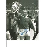 Ray Wilson 1966 Everton Signed 10 x 8 inch football photo. Good Condition. All autographs are