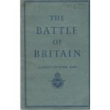 1940 Battle of Britain UNSIGNED booklet. Air Ministry Account of the Great Days 8 Aug - 31 Oct 1940.