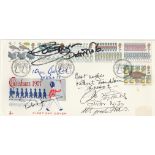 Dr Who Patrick Troughton, Jon Pertwee, Tom Baker, Peter Davison, Colin Baker signed 1977 Christmas