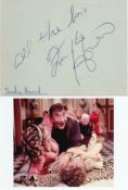 Frankie Howerd autograph on 6 x 4 inch album page, with colour unsigned 6 x 4 inch photo. Good
