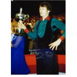 Alex Hurricane Higgins Signed 16 x 12 inch snooker photo. Good Condition. All autographs are genuine